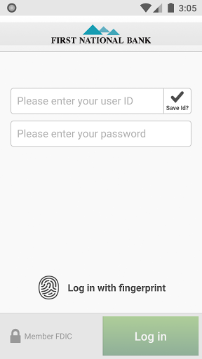 FIRST NAT BIZ APP Screen 2