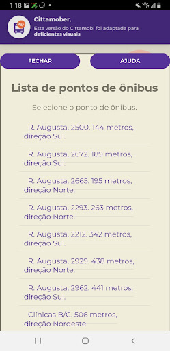 Cittamobi Acessibilidade