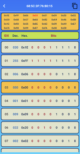 BLE Scan Data Viewer Screen 3