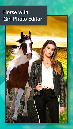 Android application Horse with Girl Photo Editor screenshort
