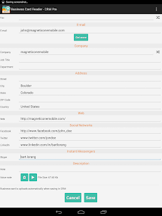 Business Card Reader - CRM Pro Tangkapan layar