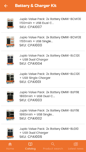 Jupio Product Finder Screen 3