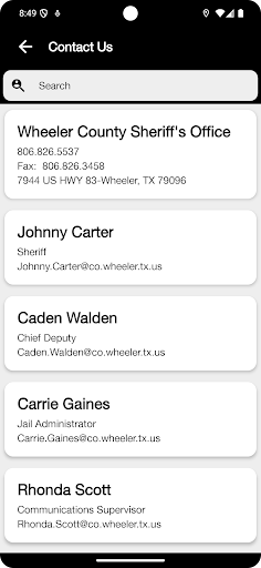 Wheeler County Sheriff TX Screen 3