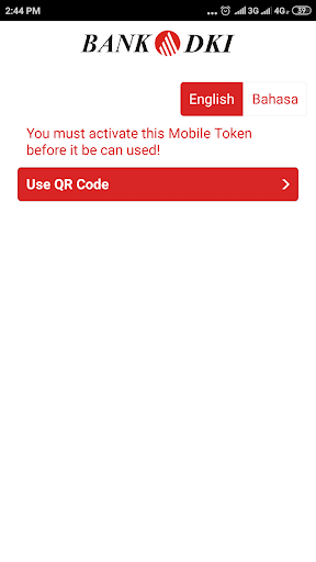 Android application Mobile Token CMS - Bank DKI screenshort