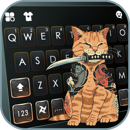 Gangsta Tattoo Cat Keyboard Ba logo