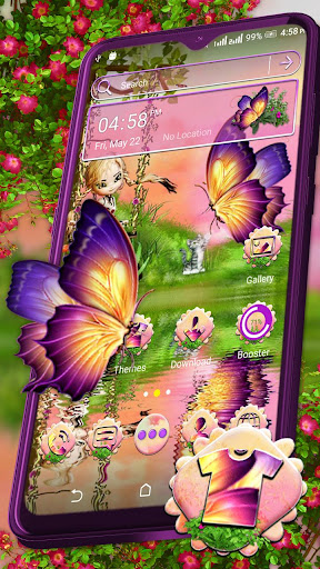 Butterfly Girl Nature Theme Screen 2
