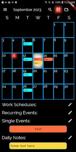 Our Calendar Screen 2