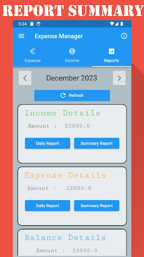 Expense Manager Offline Screen 2