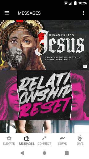The Elevate Church App Screen 2
