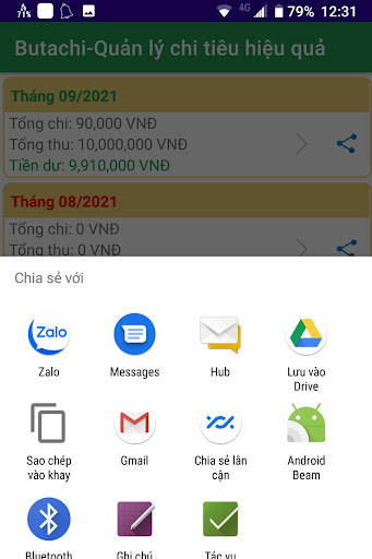 Butachi-Quản lý chi tiêu hiệu