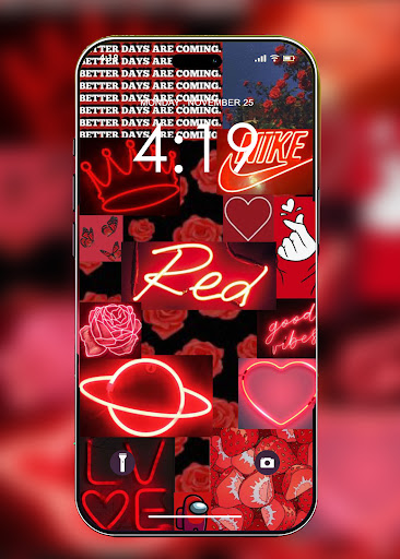 Android application Red Wallpaper HD screenshort