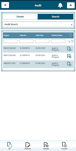 Android application Fujitec SmartAudits screenshort