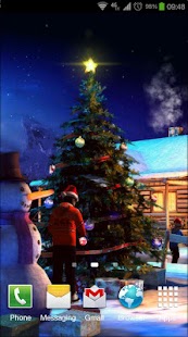צילום מסך של טפט חי של חג המולד 3D