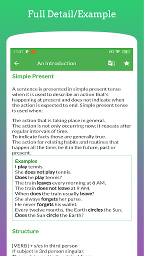 English Tenses Example Practice By Lt Software Appforyou Google Play United States Searchman App Data Information