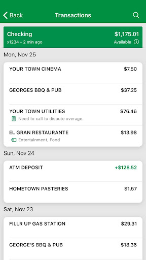 Founders Bank Personal Screen 3