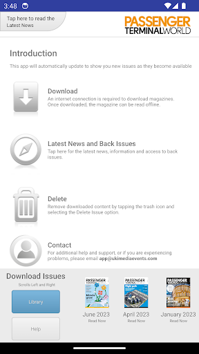 Android application Passenger Terminal World screenshort