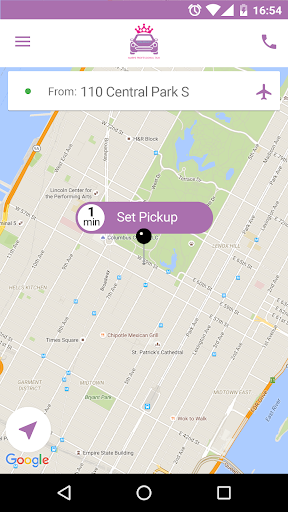 Android application Mary's Professional Taxi screenshort
