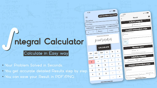 Android application Integral Calculator with Steps screenshort