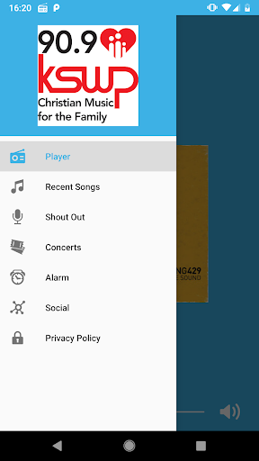 Android application KSWP 90.9 screenshort