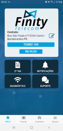 Finity Telecom Screen 2