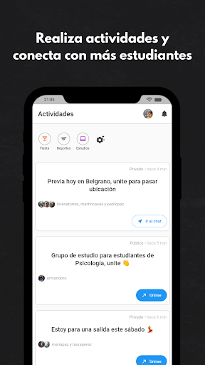 Android application Tenfo screenshort