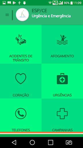 Android application ESP/CE Urgência e Emergência screenshort