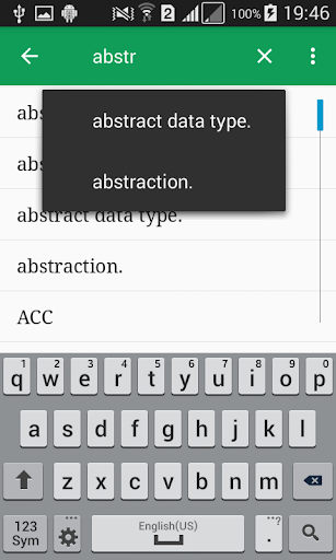 Computer Science Dictionary Screen 2