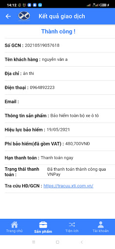 Android application Bảo Hiểm Xuân Thành screenshort
