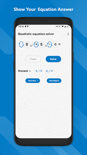 Quadratic Equation Solver Screen 3