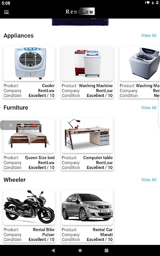 RentLow Rental Appliances Screen 3
