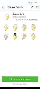 Banana Cat Stickers Funny Chat