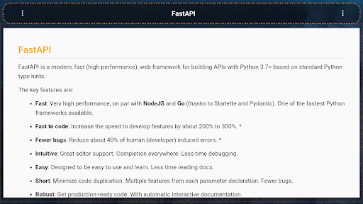FastAPI Python Framework