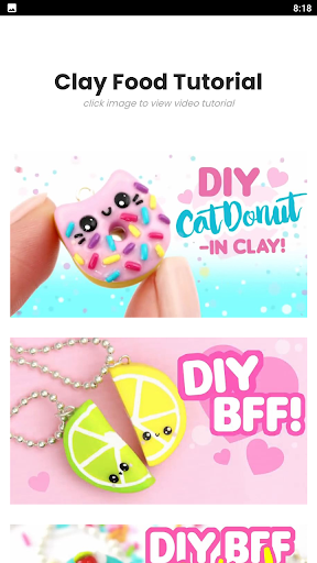 Android application Clay Food DIY Creations screenshort