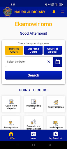 Android application Nauru Judiciary screenshort