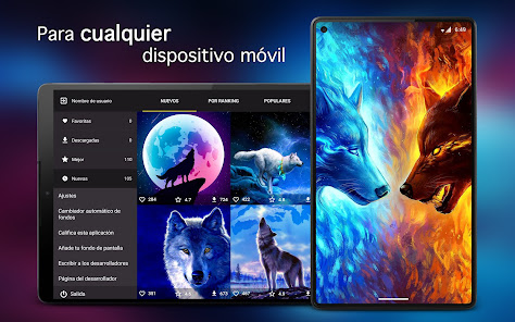 Screenshot 6 Fondos de pantalla con lobos android