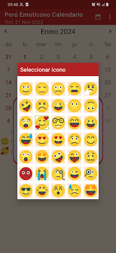 Perú Emoticono Calendario Screen 3