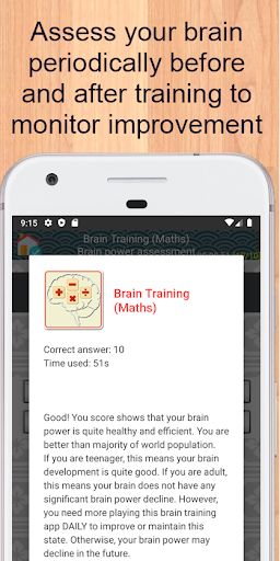 Android application Brain training everyday (Maths screenshort
