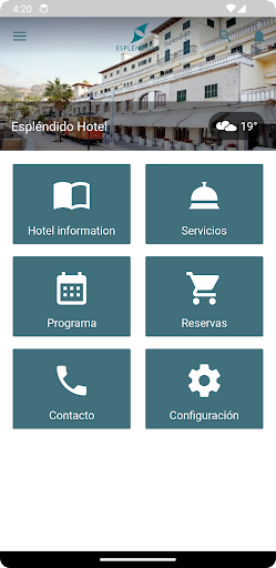 Vista previa de la aplicación