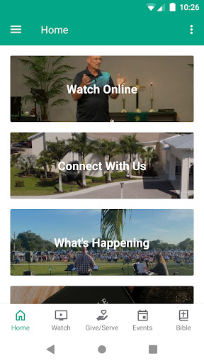 Android application Estero Church screenshort