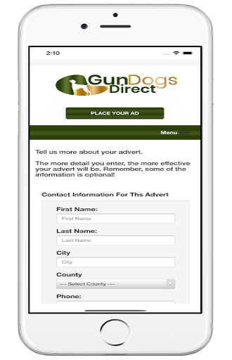 GunDogsDirect App Screen 2