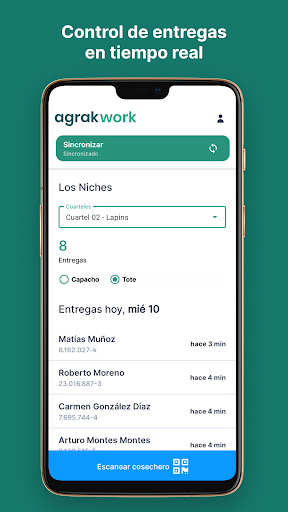 Android application Agrak Work screenshort