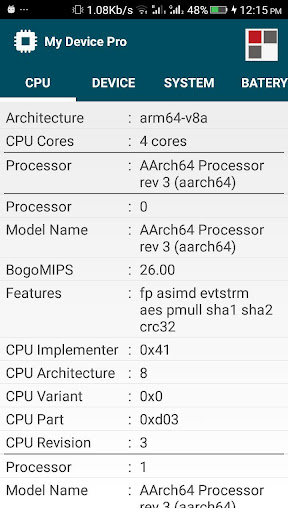 Android application My Device Pro (Systeminfo) screenshort