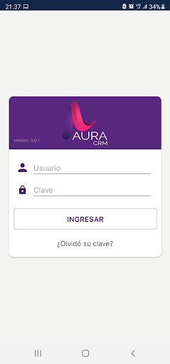 Android application Aura CRM screenshort