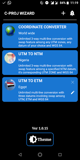 Android application CPROJ-WIZARD screenshort