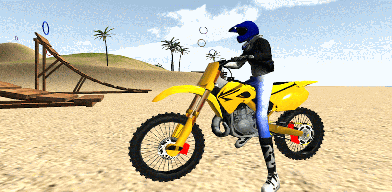 Motocross Spiaggia Salto 3D