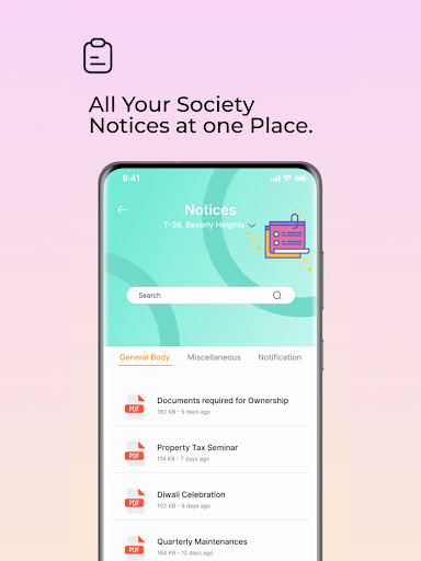 OneNest Society Management App Screenshot