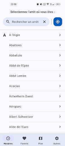 Android application Tramway Strasbourg screenshort