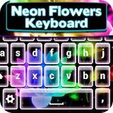 Neon Flowers Keyboard Theme icon