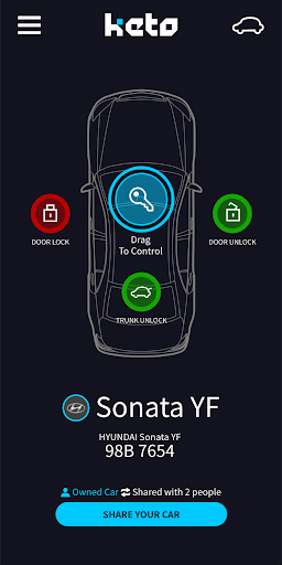 Android application Keto: Smart Access To Your Car screenshort
