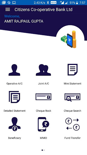 CCBL Mobile Banking Screen 2